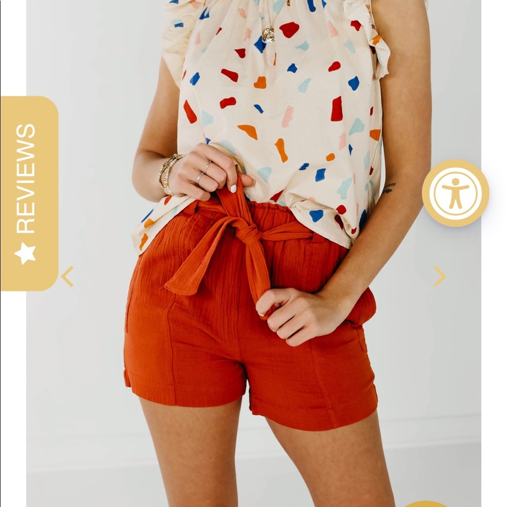 Paperbag waist shorts